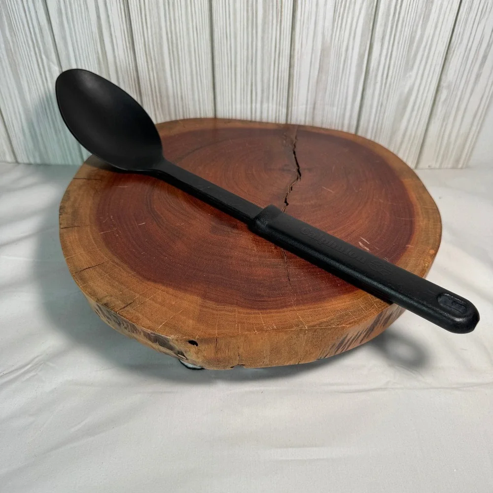 Calphalon Black Nylon Solid Mixing Serving Spoon Heat Resistant 400F 14 Inch